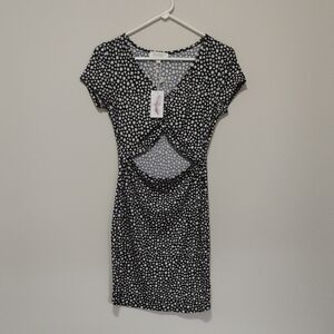 Jessica Simpson Daisy Print Mini Dress With Cutout